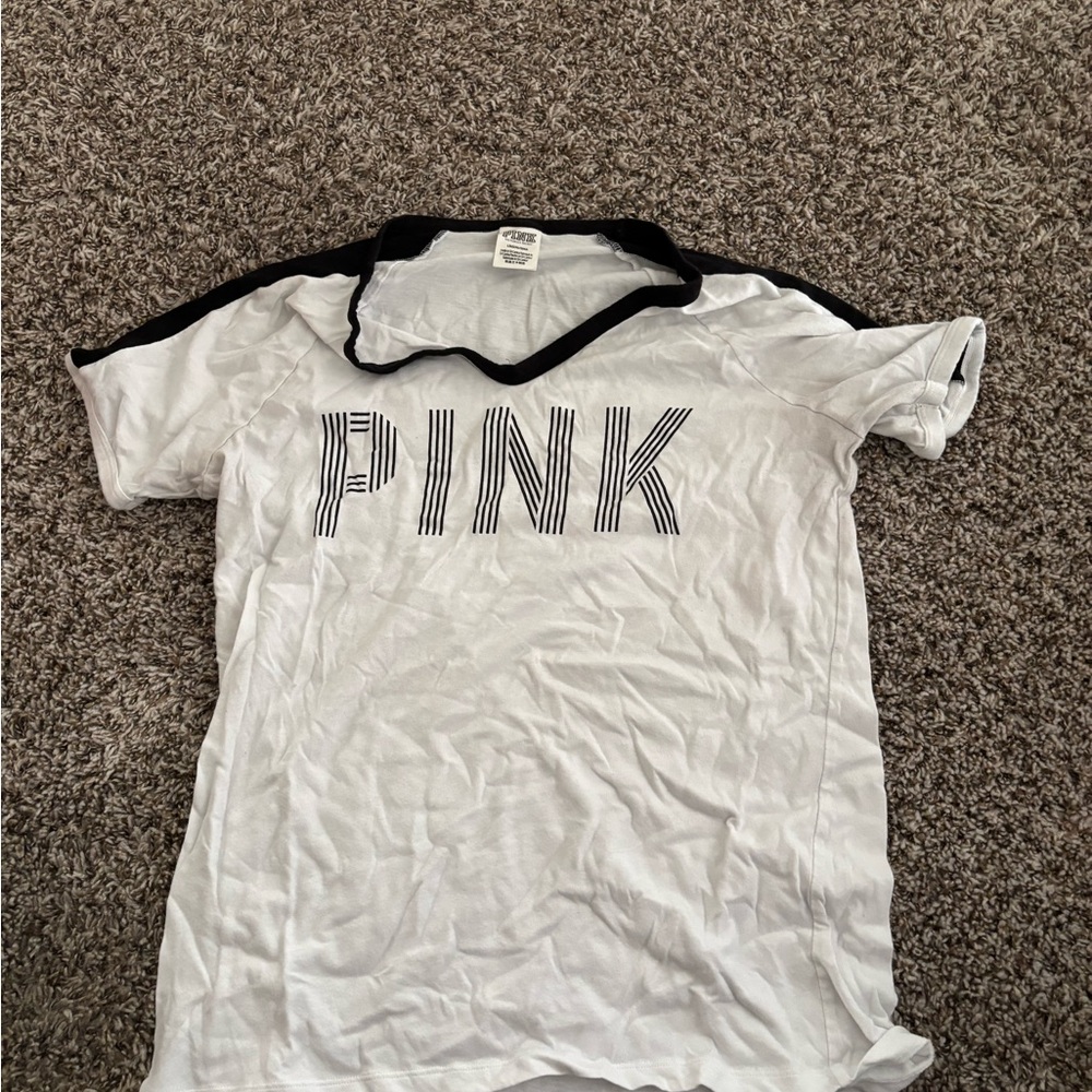White and Black PINK T-Shirt